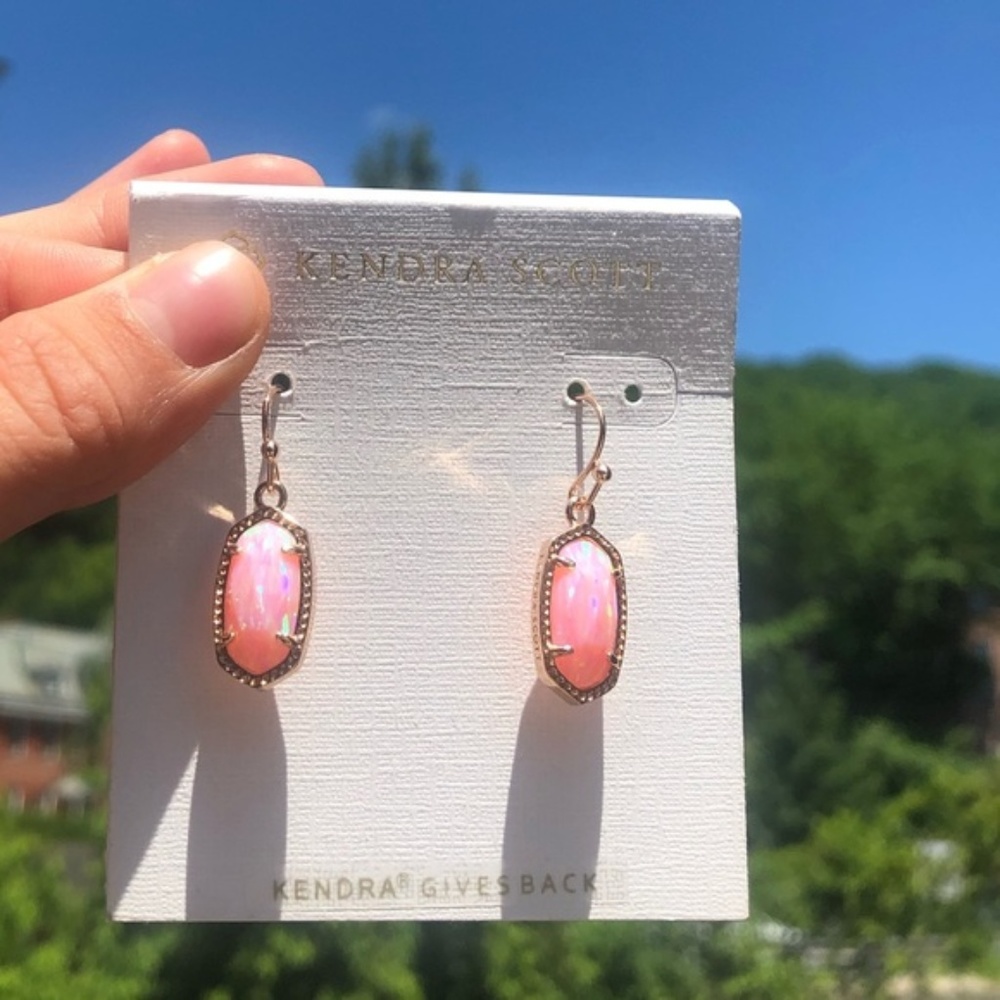 Kendra Scott Pink Opal earrings (NWT)